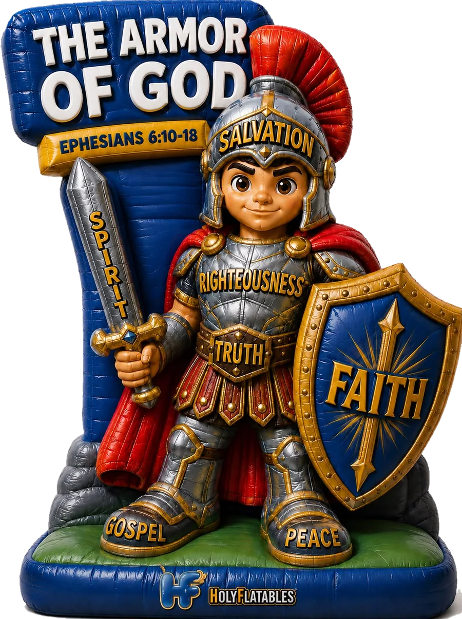 Design preview of the Armor of God inflatable